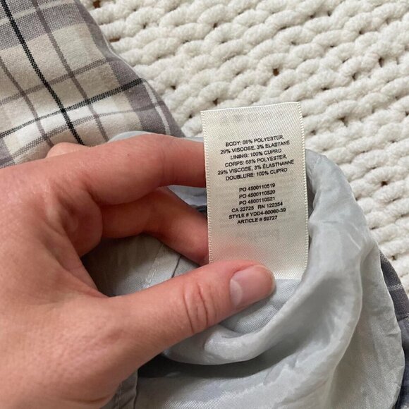 Wilfred Plaid Mini Dress in Gray and White - Picture 3 of 4